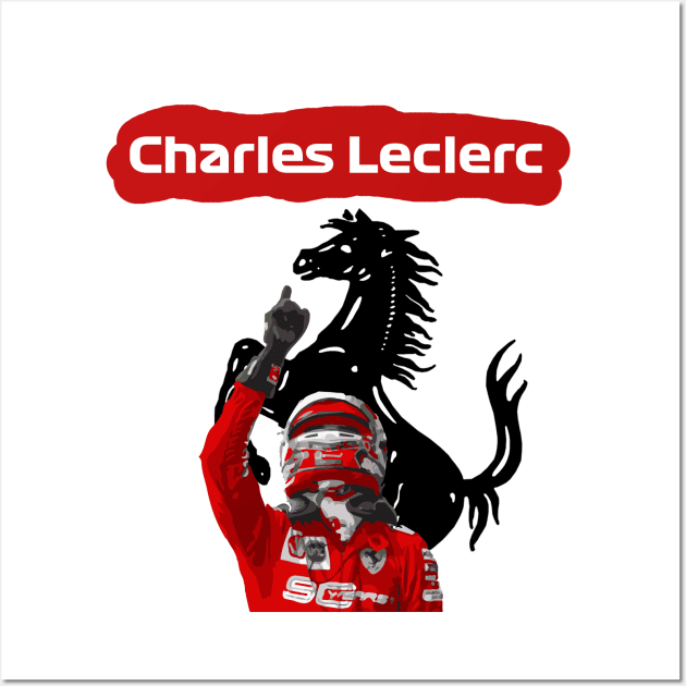 Charles Leclerc Ferrari Design Wall Art by Style Unleashed